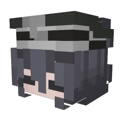 Terakomarya Minecraft avatar head, 3D render