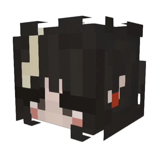 Teraletta Minecraft avatar head, 3D render