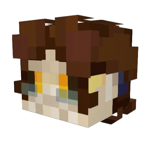 Teratical Minecraft avatar head, 3D render