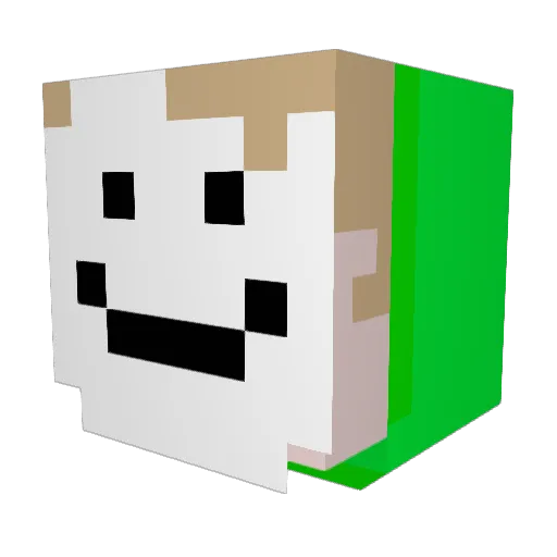 Teraus Minecraft avatar head, 3D render