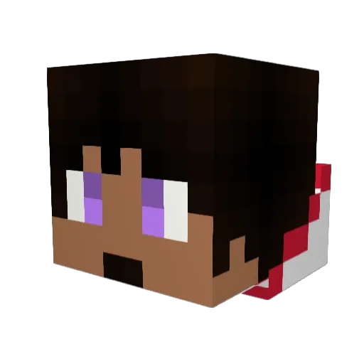 Teravolte Minecraft avatar head, 3D render