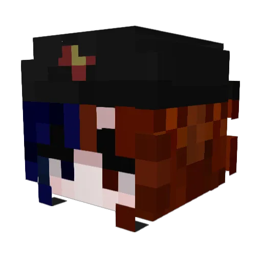 Tere1610 Minecraft avatar head, 3D render