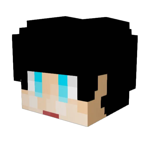Tere_ Minecraft avatar head, 3D render