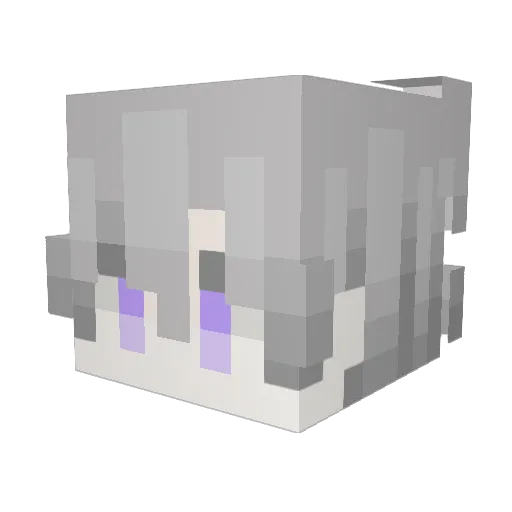 Terebyaki Minecraft avatar head, 3D render