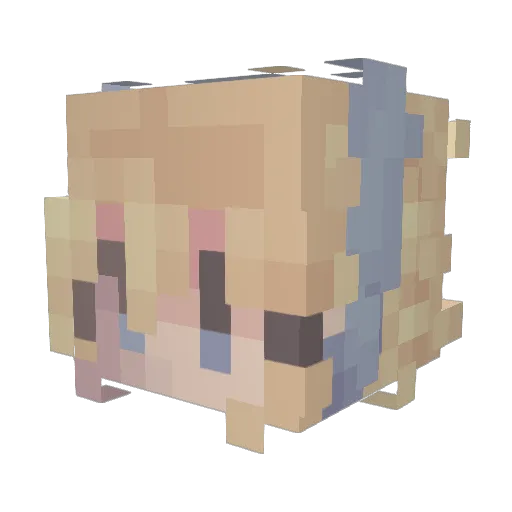 TerecYT Minecraft avatar head, 3D render
