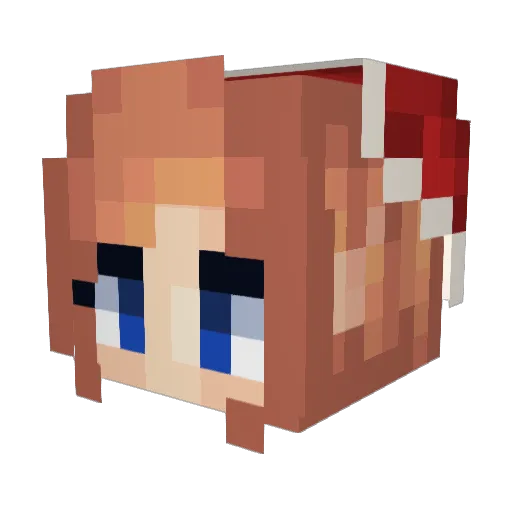 TeresaT Minecraft avatar head, 3D render