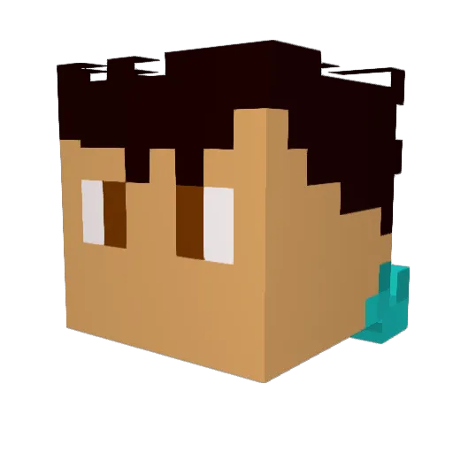 Tergiusz Minecraft avatar head, 3D render