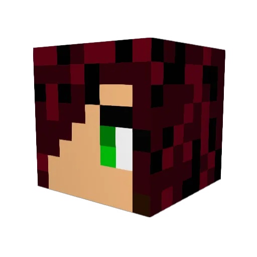 Terhisaurus Minecraft avatar head, 3D render