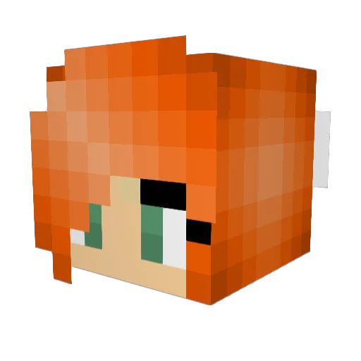 TeriXeri Minecraft avatar head, 3D render