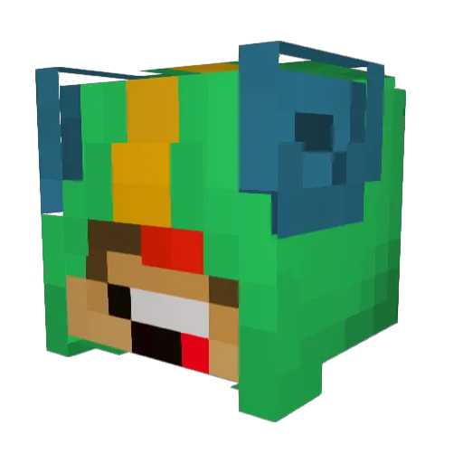 Terias_ Minecraft avatar head, 3D render