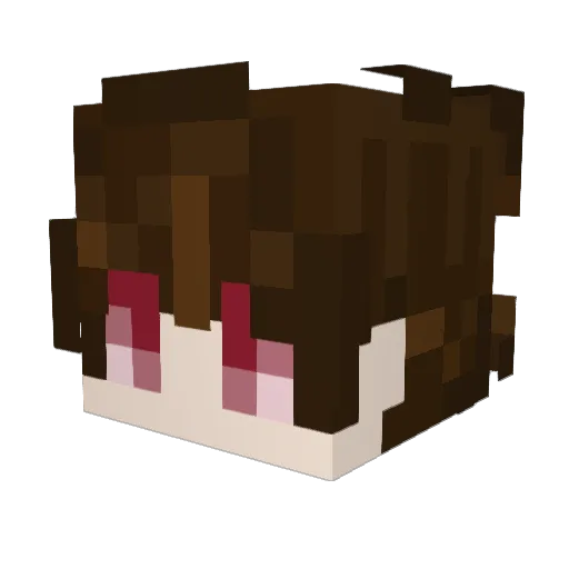 Teridot Minecraft avatar head, 3D render