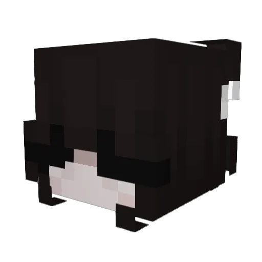 Terifying Minecraft avatar head, 3D render