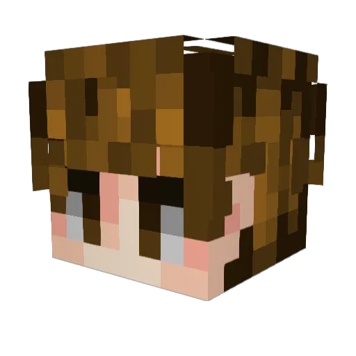 TeriyakiBoi Minecraft avatar head, 3D render