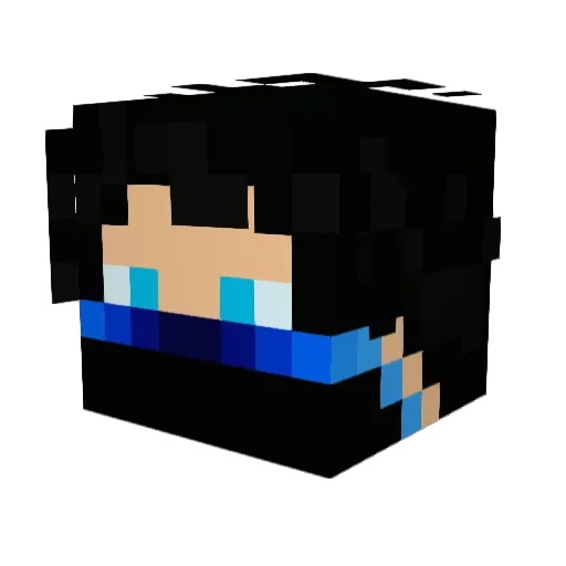 Terjee Minecraft avatar head, 3D render