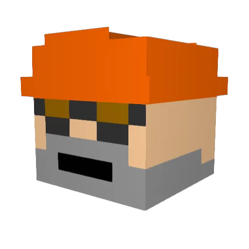 Terkon Minecraft avatar head, 3D render
