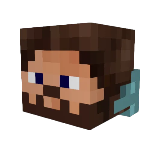 Terluck Minecraft avatar head, 3D render
