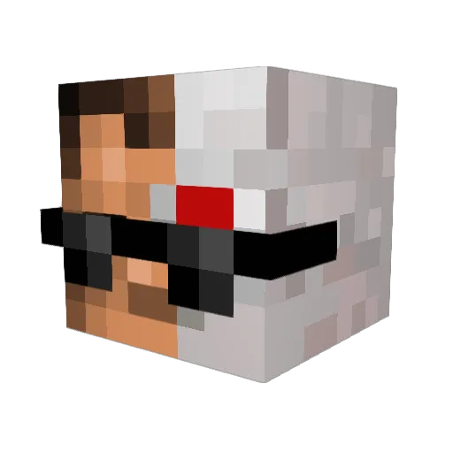 Terminator1289 Minecraft avatar head, 3D render