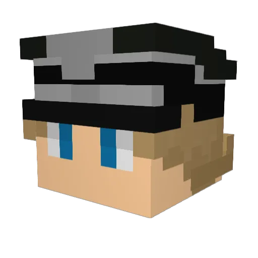 TerminatorSquish Minecraft avatar head, 3D render