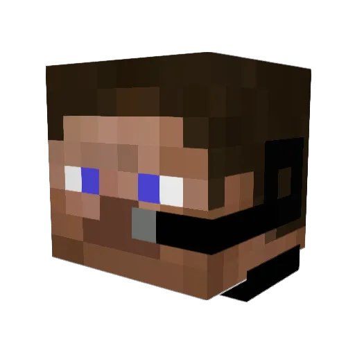 Terminiser167 Minecraft avatar head, 3D render