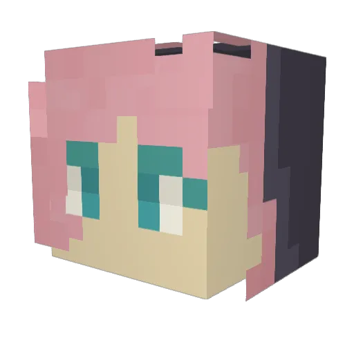 Termlog Minecraft avatar head, 3D render