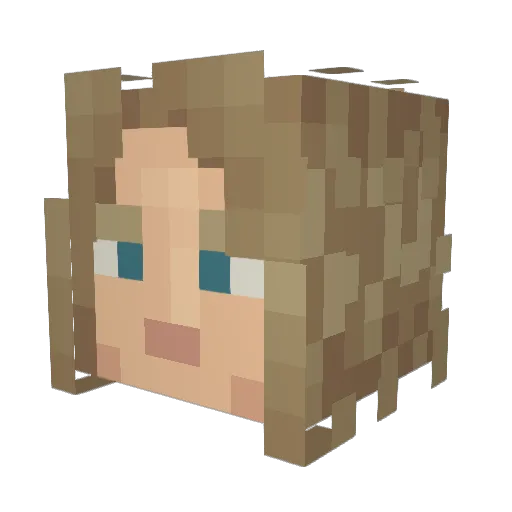 Termmmm Minecraft avatar head, 3D render