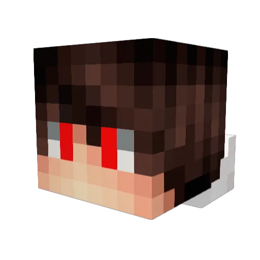 Ternao Minecraft avatar head, 3D render
