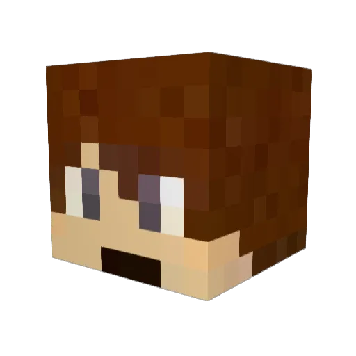 Ternext Minecraft avatar head, 3D render
