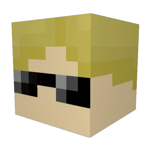 Ternitanos Minecraft avatar head, 3D render