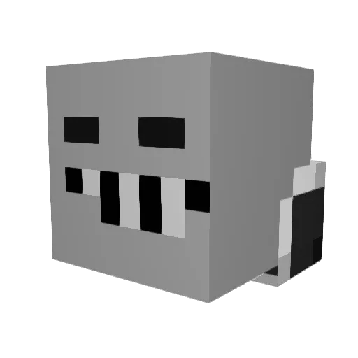 TeroBytes Minecraft avatar head, 3D render