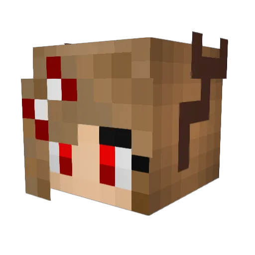 Terod Minecraft avatar head, 3D render
