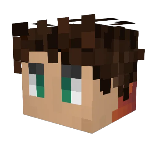 Teroks_ Minecraft avatar head, 3D render