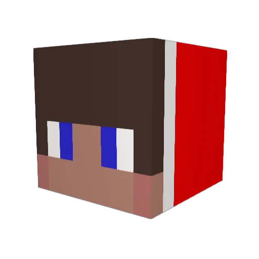 Teronmys Minecraft avatar head, 3D render