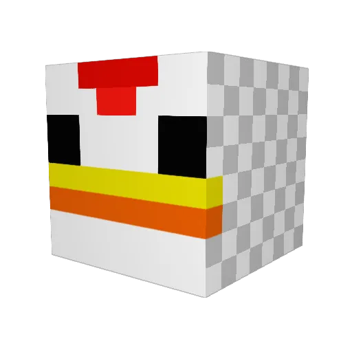 Terox76 Minecraft avatar head, 3D render