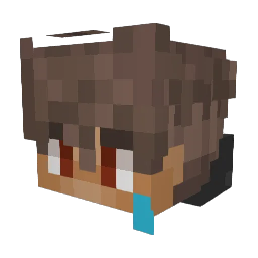 Terper Minecraft avatar head, 3D render