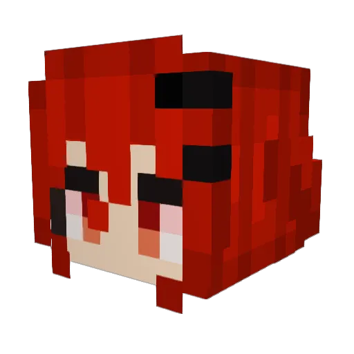 TerraDiverse Minecraft avatar head, 3D render