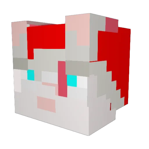 TerraLaBun Minecraft avatar head, 3D render