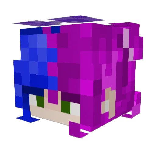 TerraLilly Minecraft avatar head, 3D render