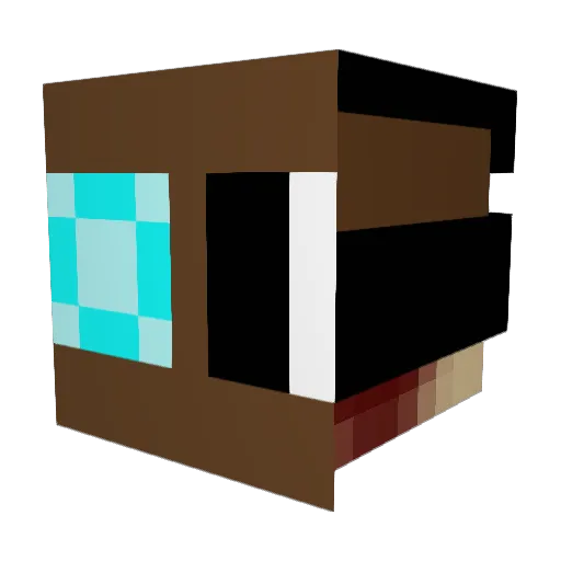 TerraMiner4729 Minecraft avatar head, 3D render