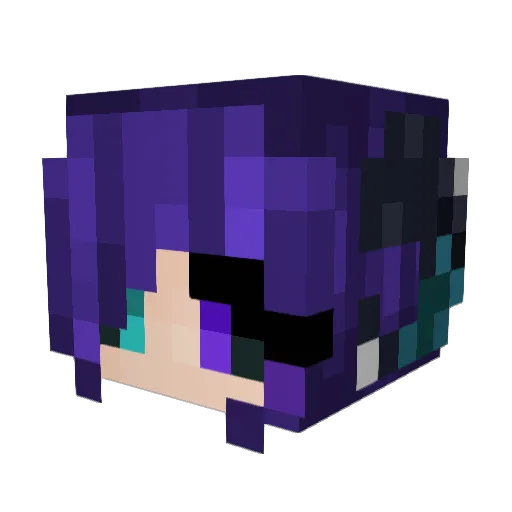 TerraTechno Minecraft avatar head, 3D render