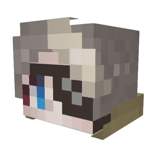 TerraUlf Minecraft avatar head, 3D render