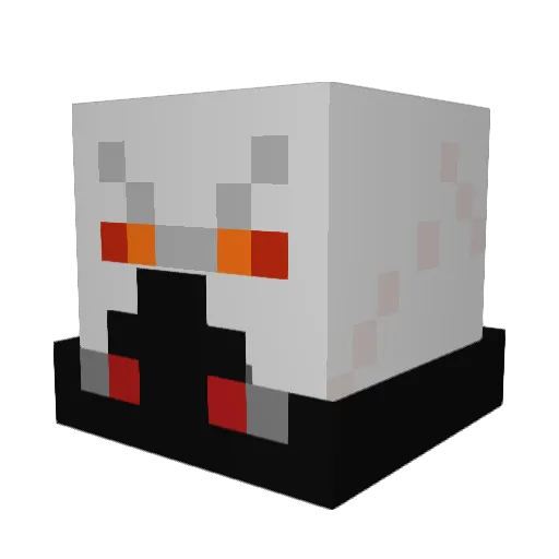 TerraWolff Minecraft avatar head, 3D render