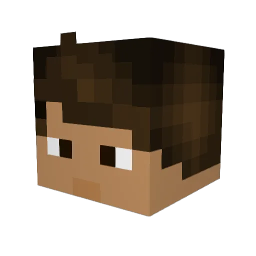 Terragon_ Minecraft avatar head, 3D render