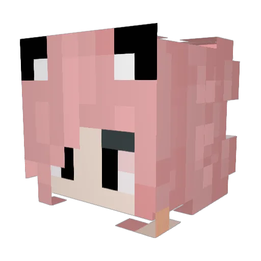 Terralunar Minecraft avatar head, 3D render