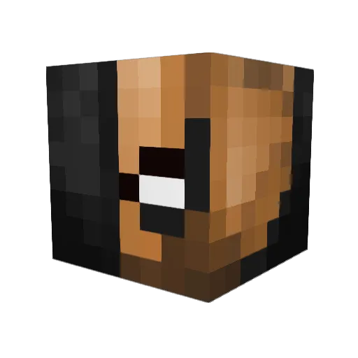 TerranChan Minecraft avatar head, 3D render