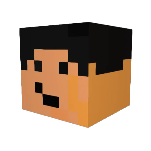 Terranox Minecraft avatar head, 3D render