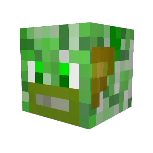 Terrantez Minecraft avatar head, 3D render