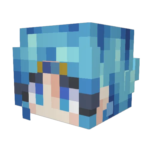 Terraprisma Minecraft avatar head, 3D render