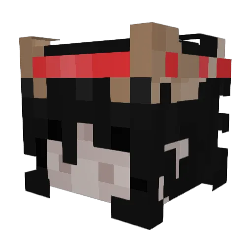 Terrariaa_ Minecraft avatar head, 3D render