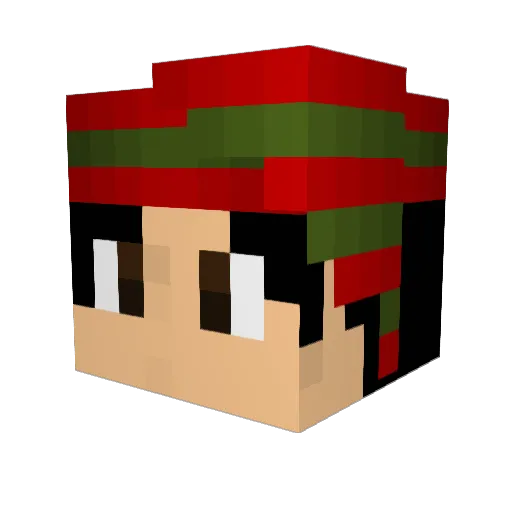 Terrarialover11 Minecraft avatar head, 3D render