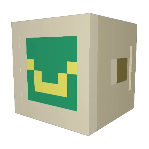 TerrarianCrafter Minecraft avatar head, 3D render